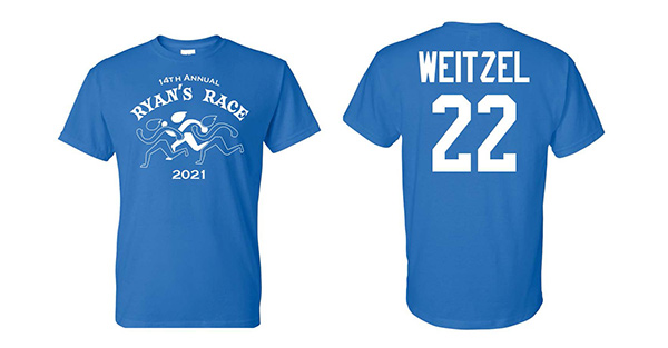 RYANS RACE 2021 shirt blue